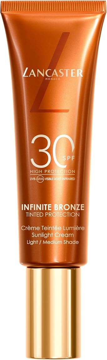 Lancaster Infinite Bronze Sunlight Cream SPF 30 50ml LightMedium Shade Tinted Protection NonGreasy and NonSticky Formula NaturalLooking Finish Vegan