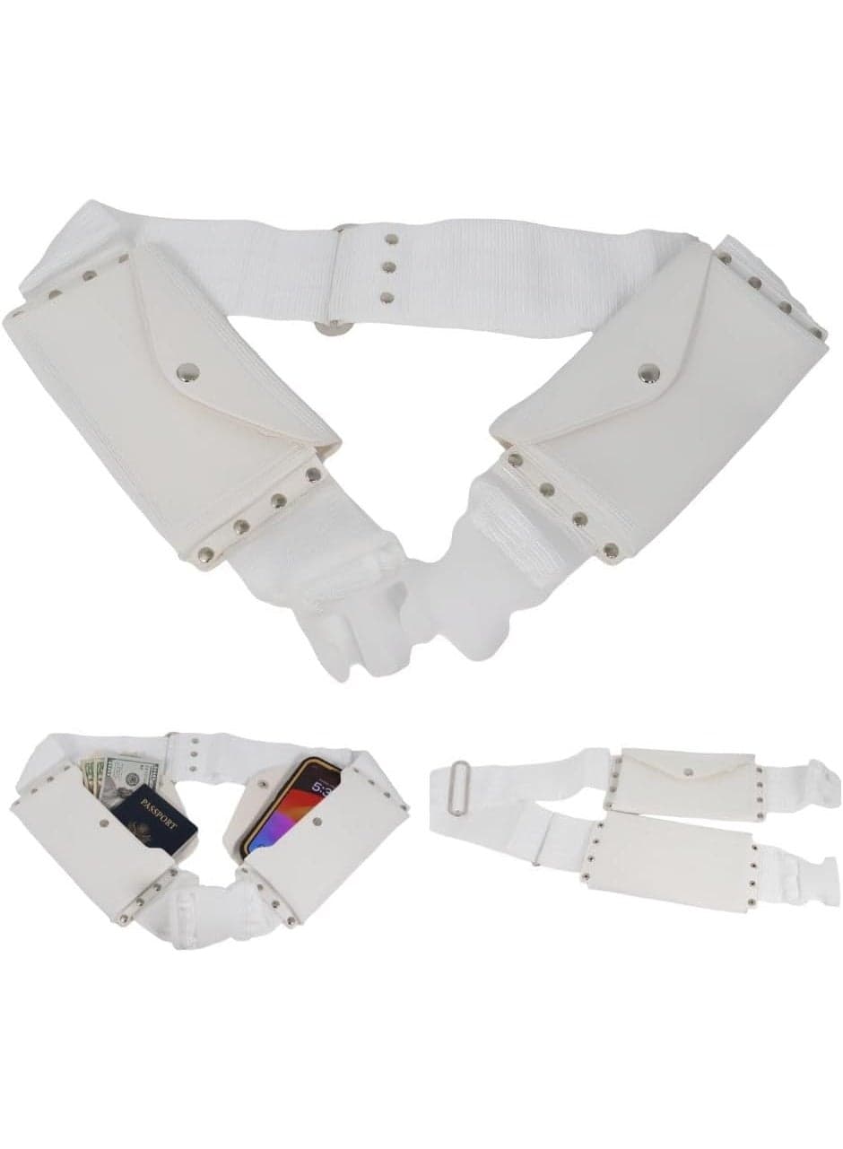 MahMir Premium Ihram Belt for Men – Comfortable, Adjustable, White Belt for Hajj & Umrah, Unstitched, Waterproof, Follows Sunnah, Ideal for Ahram & Ehram