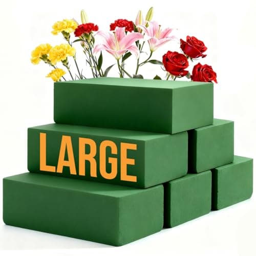 Pack of 6 Floral Foam Blocks 89x41x27 Dry and Wet Flower Foam for Fresh and Artificial Flowers Florist Styrofoam Flower Arrangements Supplies Decorations for Wedding Birthdays and Garden