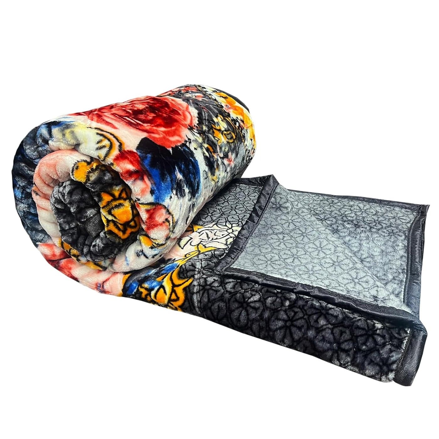 Status Contract Shital Blankets Double Bed Mink Blanket Single Ply for Extreme Winters Multicolor Circle Print Ultrasoft Lightweight Blanket Design 2 Double