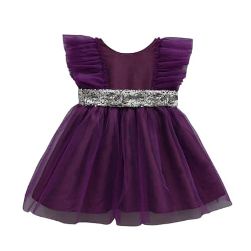 A.T.U.N. Girls Solid Sleeveless Net Dress Wine