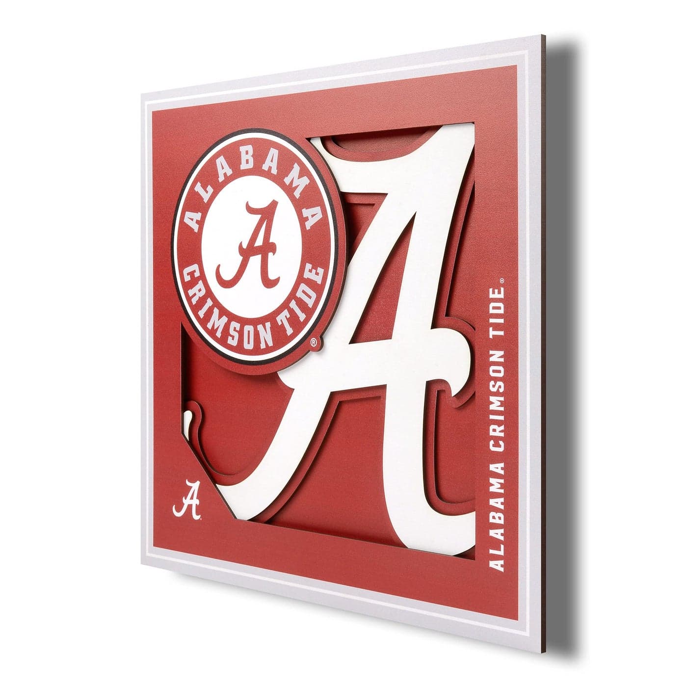 YouTheFan NCAA Alabama Crimson Tide 3D Logo Series Wall Art 12x12