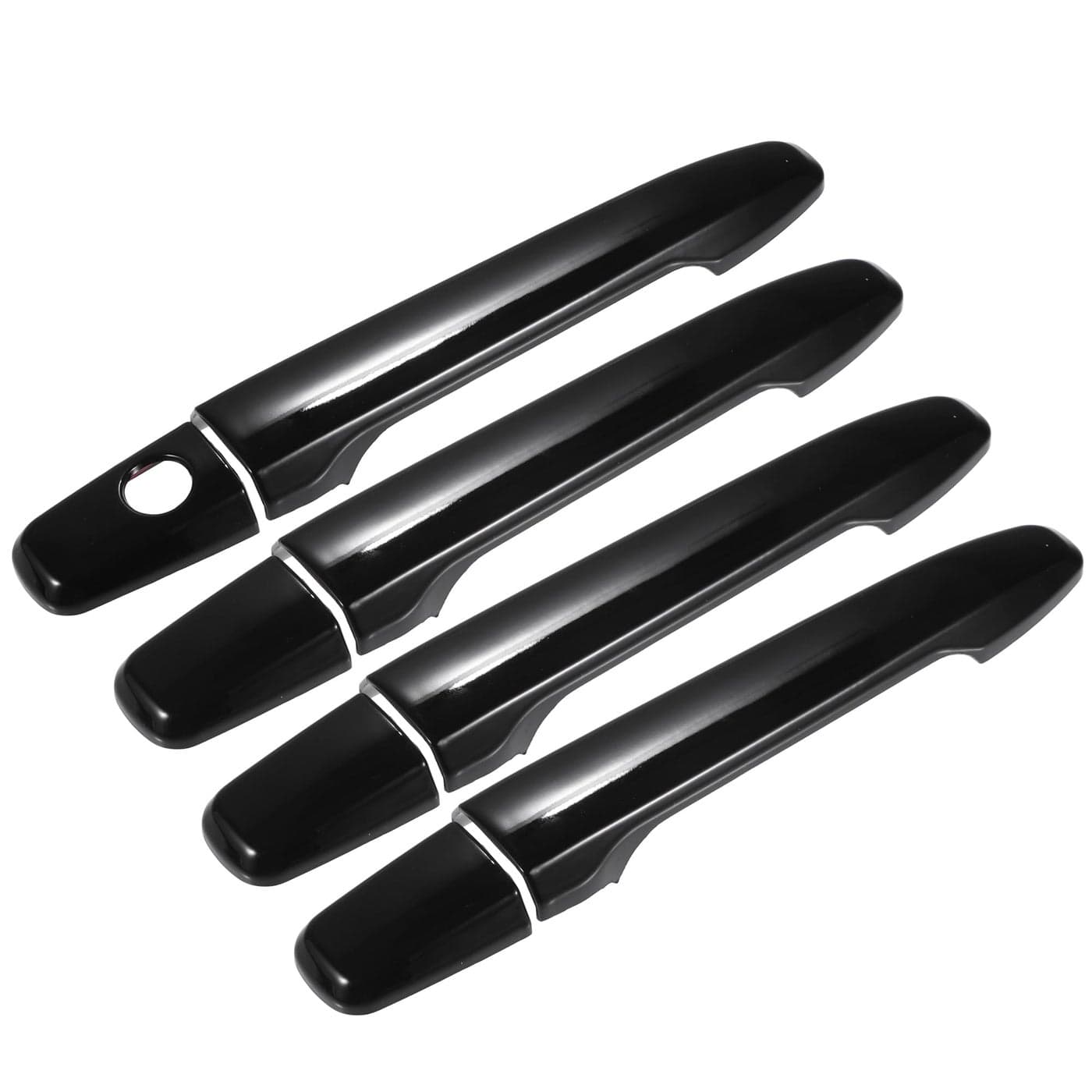 ACROPIX Car Exterior Door Handle Cover No Keyless Holes Fit for Mitsubishi Outlander Pack of 8 Black