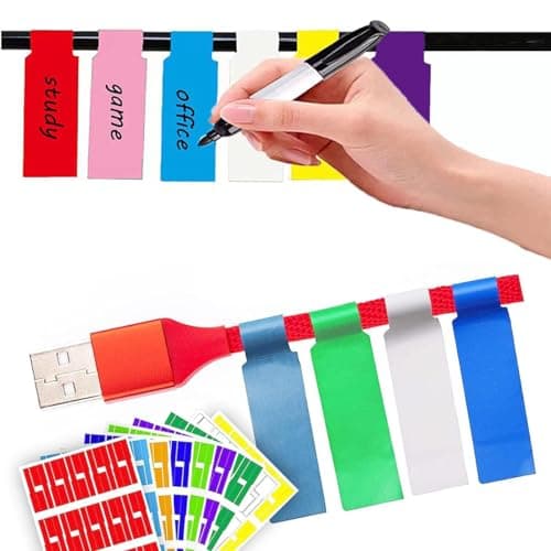 Sichumaria 240 Labels PCS Waterproof Cable Labels, Self-Adhesive Wire Tags for Cable Management, Printable for Laser Printer and Handwriting, Tear Resistant