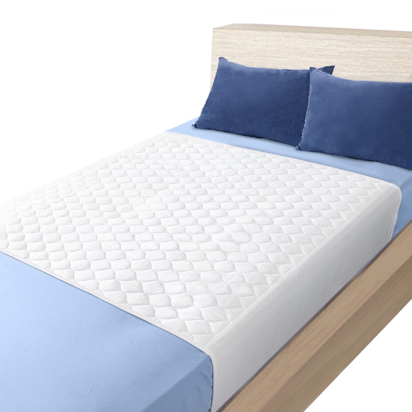 Saddle Style Ultra Soft Quilted Incontinence Bed Pads 34X52 2 Pack with 18 Flaps Washable and Reusable