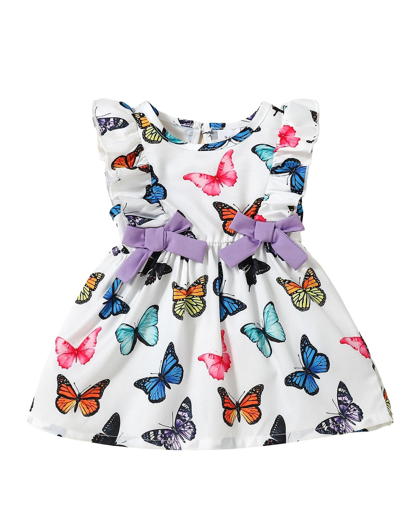 Baby Girl Dress 18-24 Months Girl Clothes Summer Infant Outfits Newborn Ruffle Sleeveless Butterfly Sundress Cute Dresses for Girls