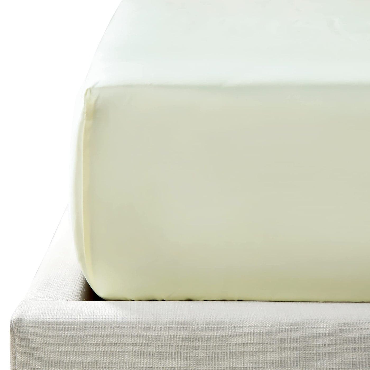 NTBAY 500 Thread Count 100 Egyptian Cotton Double Fitted Sheet Super Soft Cozy and Breathable Deep 12 31cm Fitted Bed Sheet Ivory