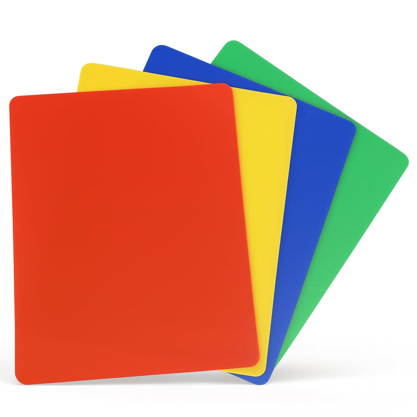 TIJAR Chopping Board Set Set of 4 Colourful Flexible Strong Plastic Chopping Boards BPAFree Cutting Mats NonPorous Dishwasher Safe 4