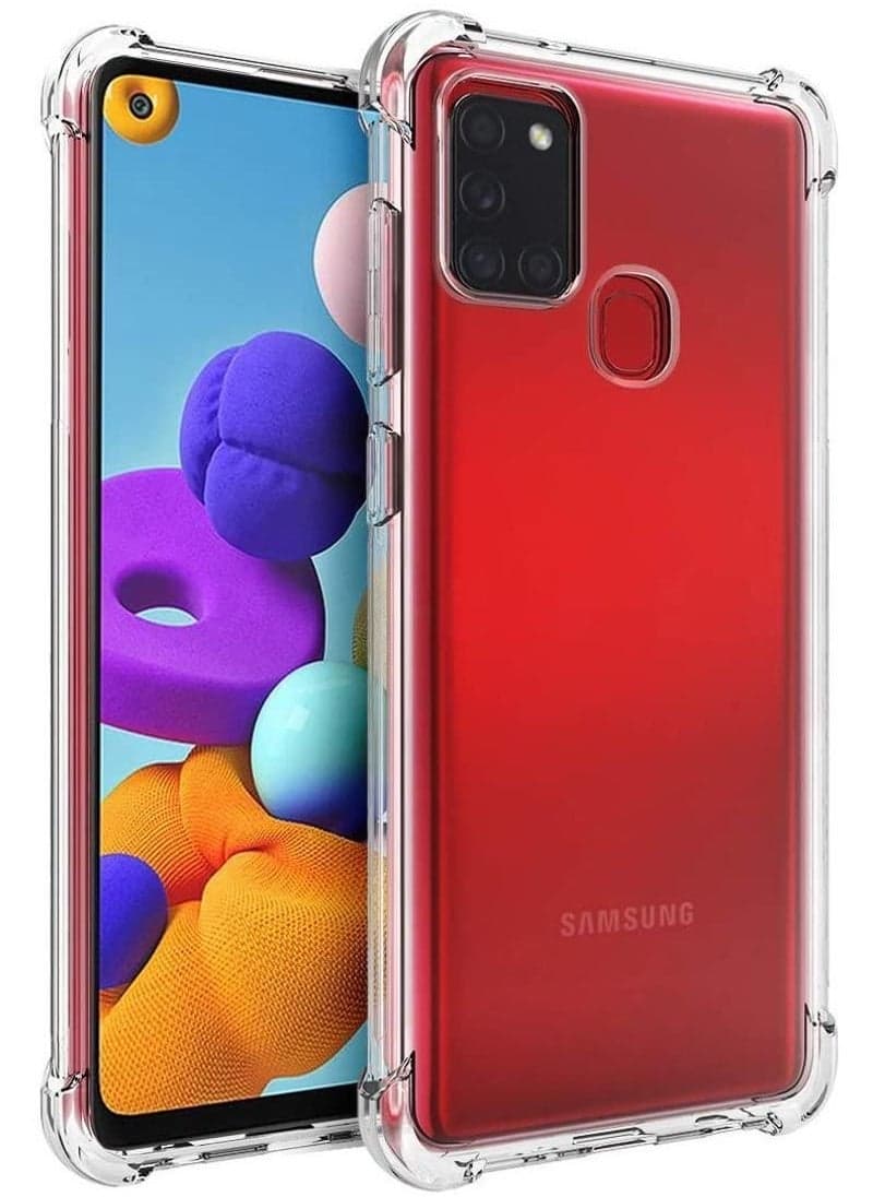 Anti-Shock Bumper Back Cover For Samsung Galaxy A21s Clear