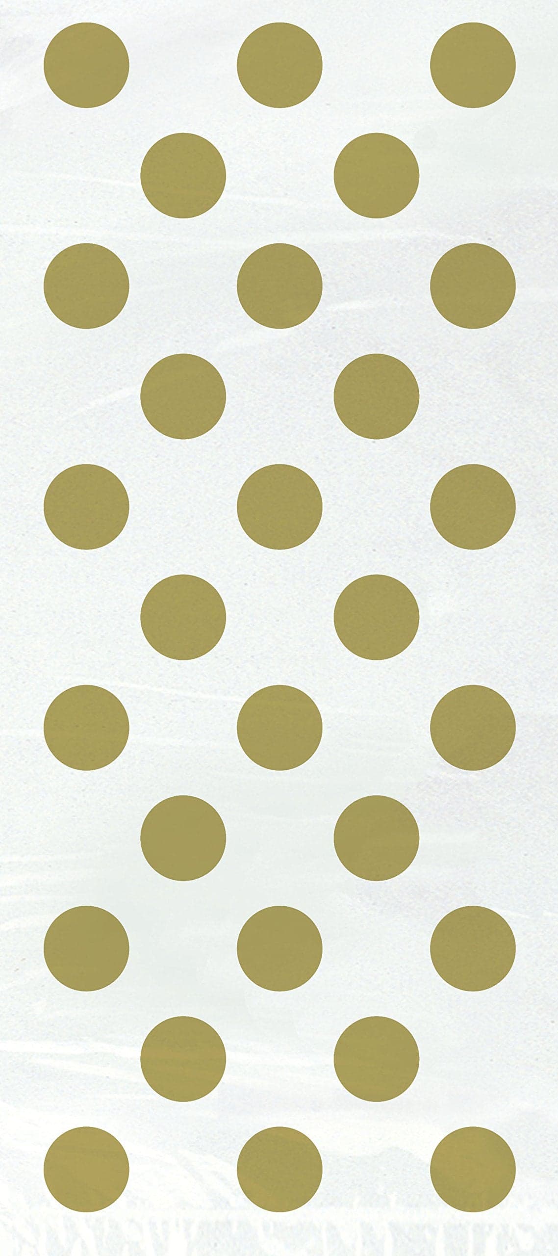 Polka Dot Cellophane Bags 11 x 5 Gold 20 Pcs