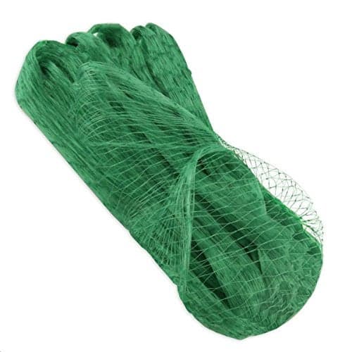 Moira 100 sqft Anti Bird Net Thin Green Plastic Net with 30 pcs Self Locking Clips (10X10)