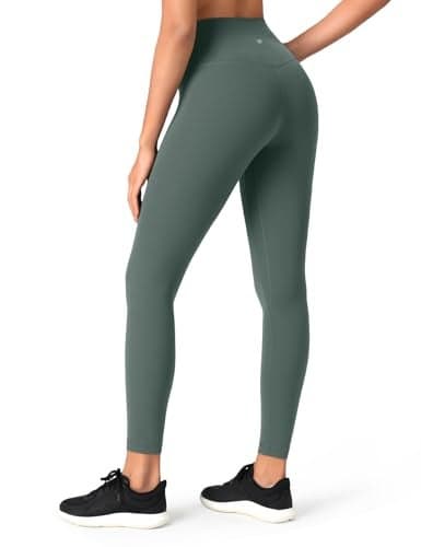 HeyNuts Workout Pro Athletic High Waisted Yoga Leggings for Women, Buttery Soft Workout Pants Compression 7/8 Leggings with Inner Pockets Dark Forest_25'' L(12)