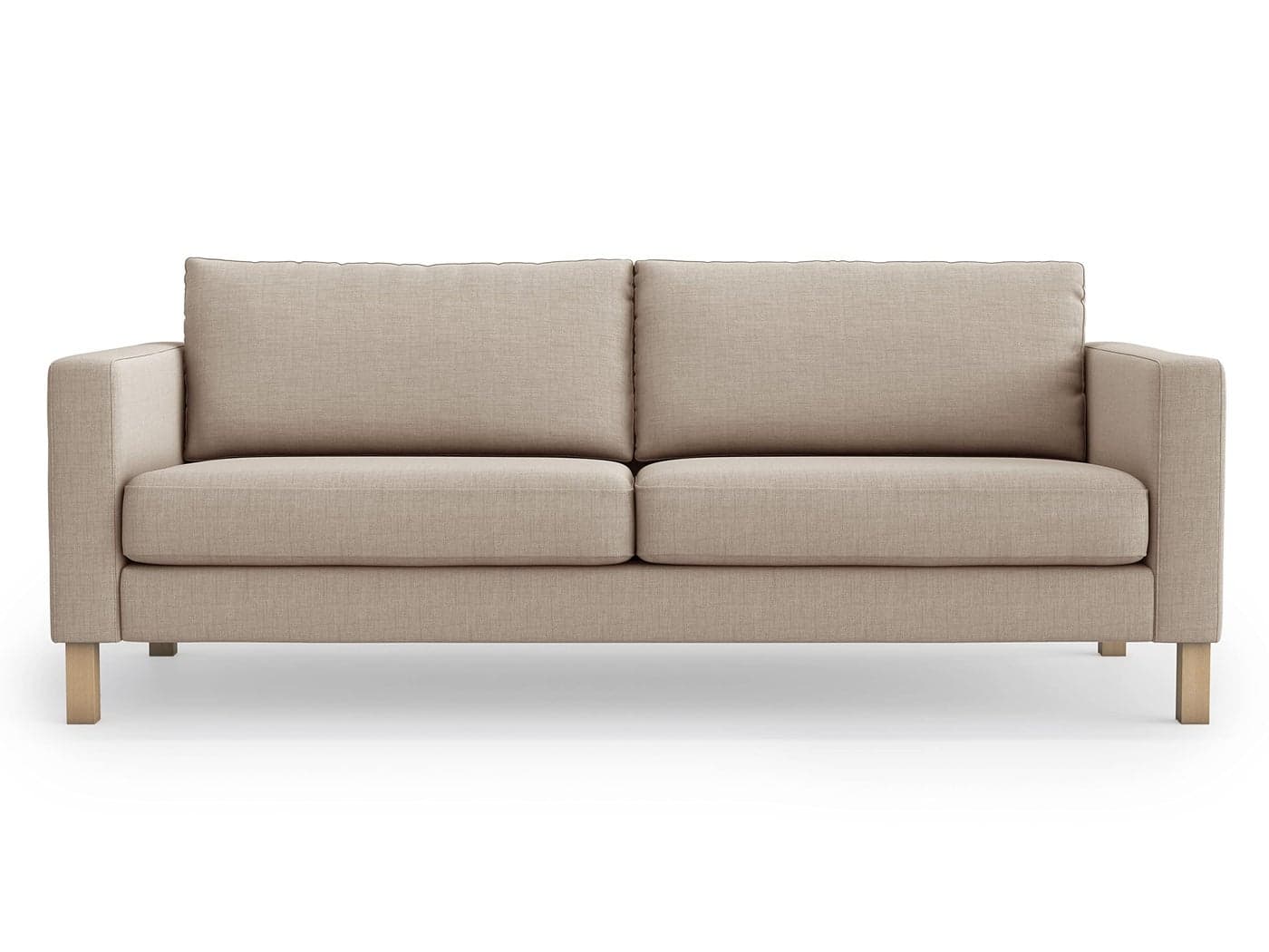 MASTERS OF COVERS Snug Fit Karlstad 3 Seat Not 2 Seat Sofa Cover Slipcover for The IKEA Karlstad Three Seat Slipcover ReplacementKhakiLength80