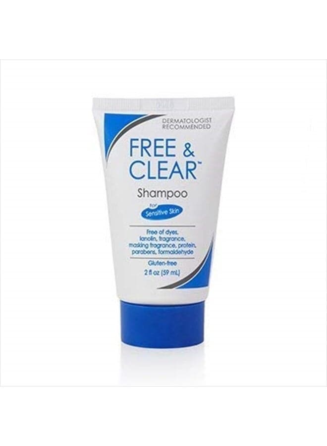 Free & Clear Shampoo, 2 Ounce Travel Size (Pack of 3)