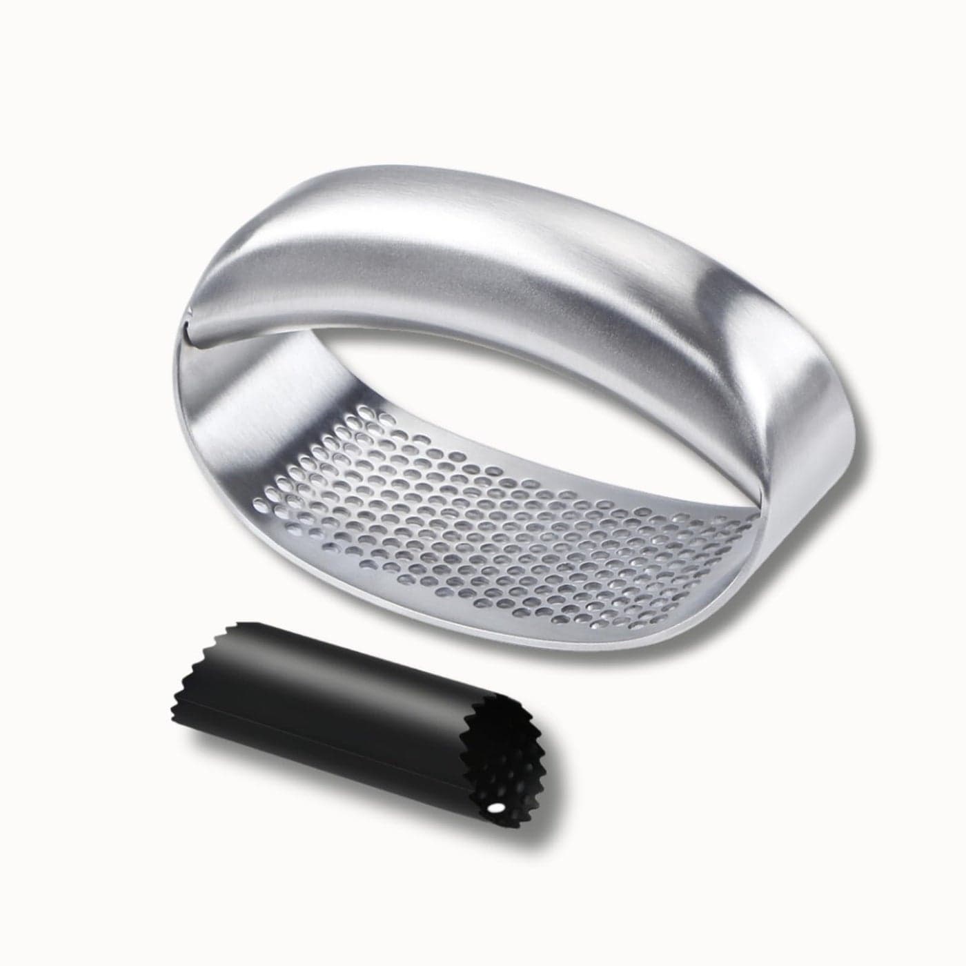 CLOVE Premium 188 Stainless Steel Garlic Press Rocker 100 AntiRust Dishwasher Safe Garlic Crusher with Silicone Garlic Peeler EasytoClean Mincer Chopper for Garlic Paste