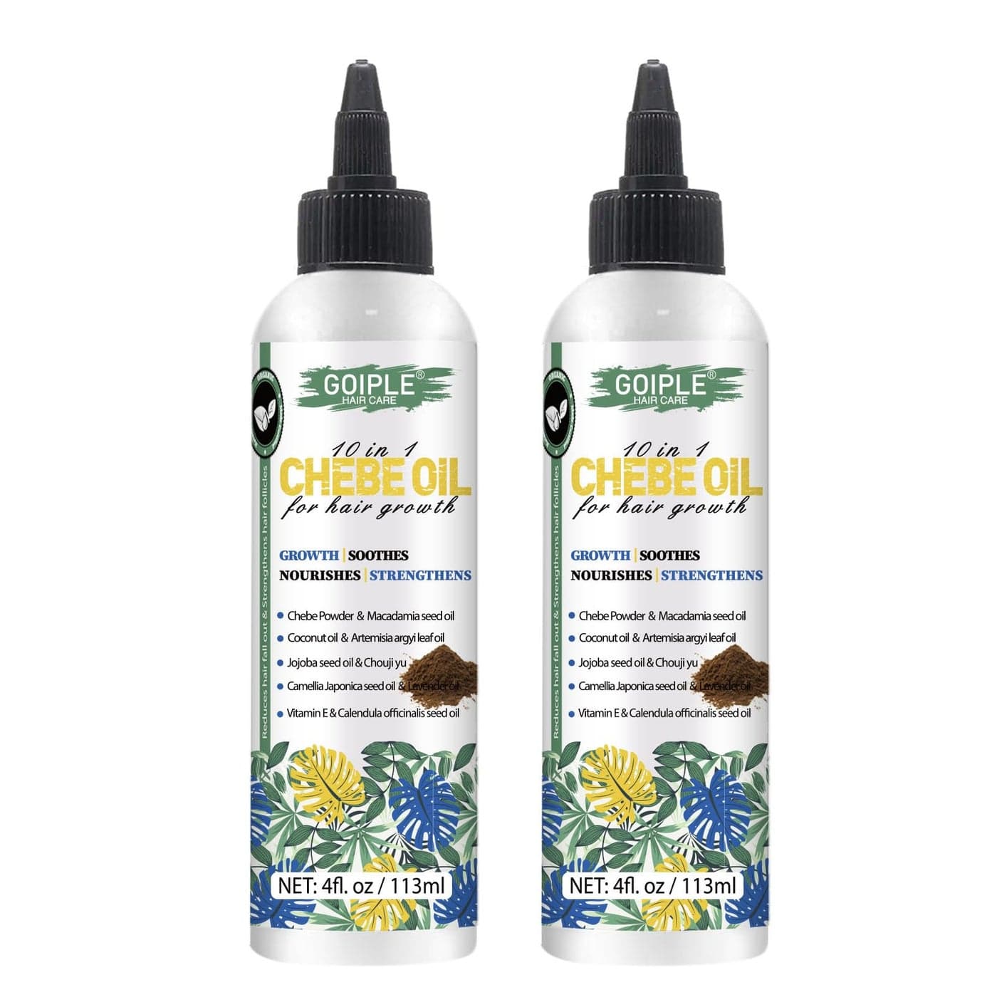 Natural 10 in 1 Chebe Oil Moisturizer for Scalp African Chebe Powder for Hair Growth Stronger Thicker Longer for All Hair Types2pcs