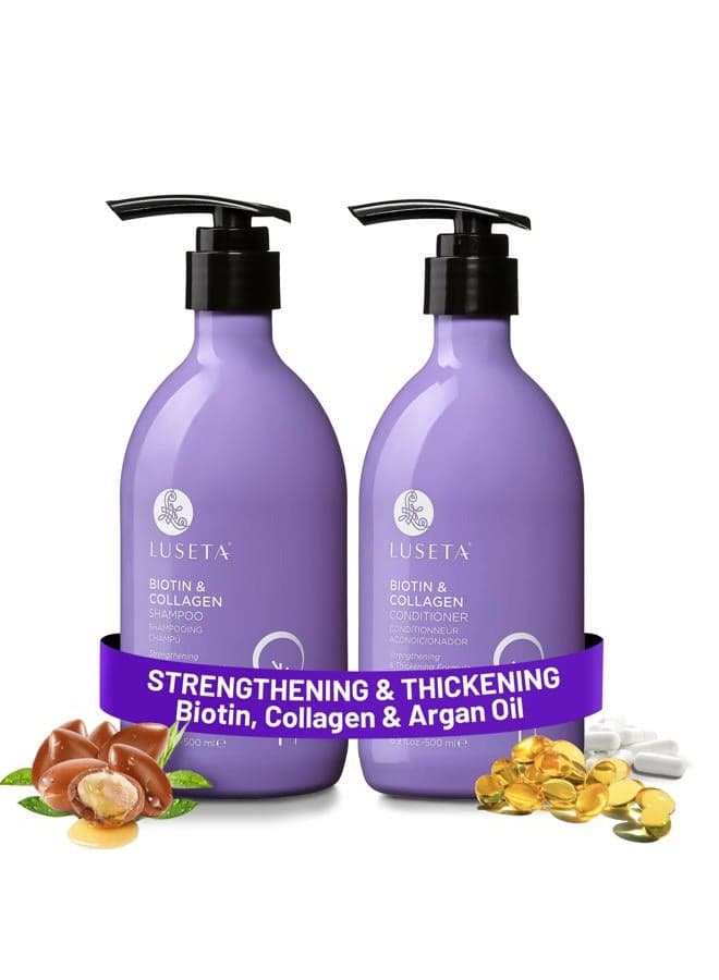 Biotin Biotin & Collagen Shampoo & Conditioner Set,2x16.9oz