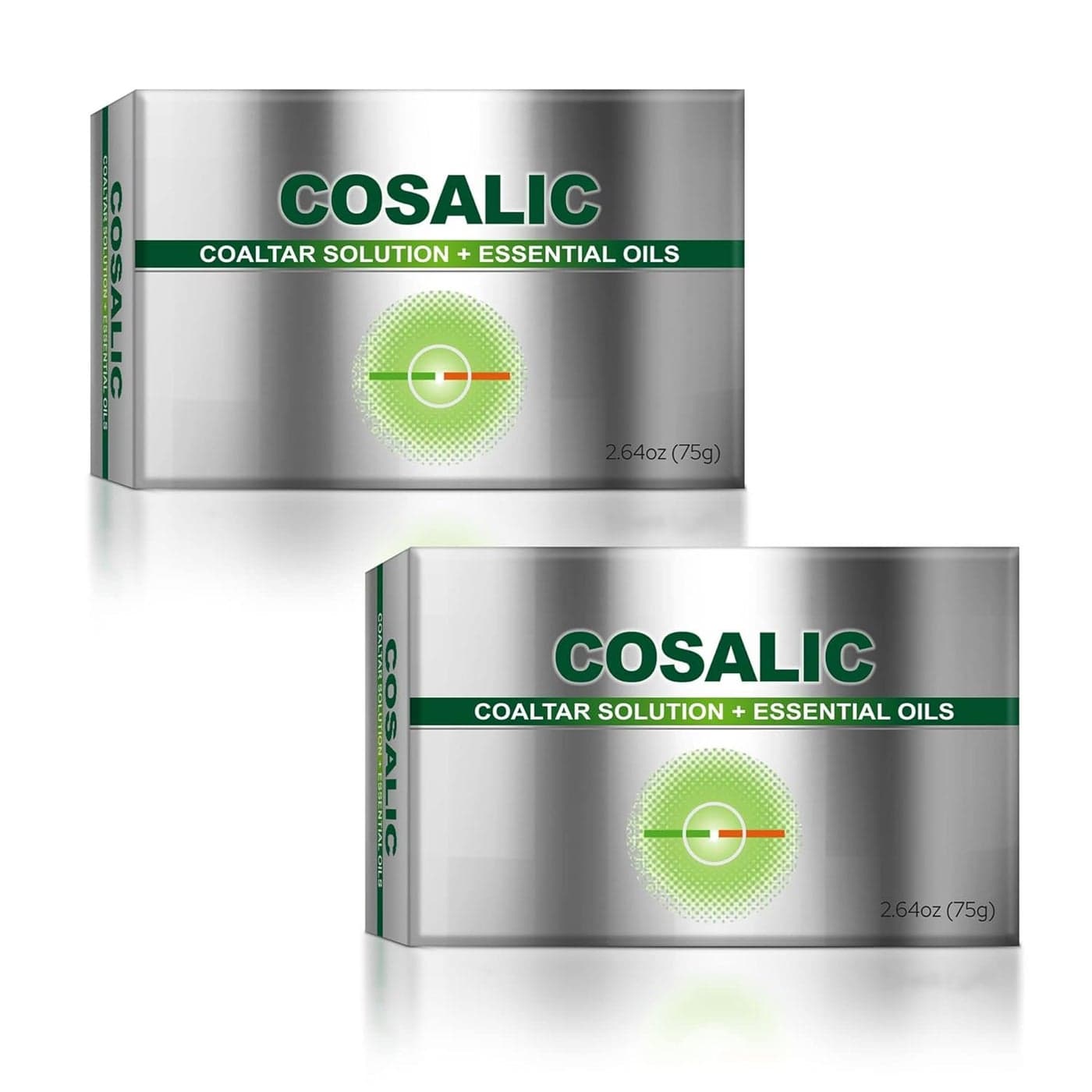 SALVE Cosalic Soap with Coal Tar Solution Essential Oils 75g 265 oz Pack of 2 Cleansing Bar for Dry Rough Flaky Skin