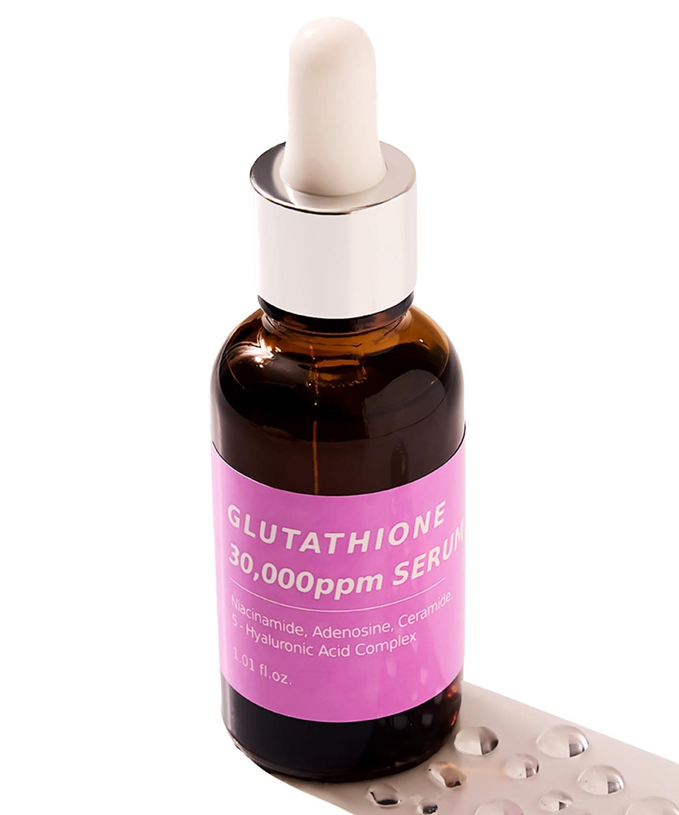 Pure Glutathione Glow Serum 30000 ppm for Dark Spots Uneven Tone RadianceBoosting Formula with Niacinamide 5x Hyaluronic Acid Ceramide Smooth Luminous for Sensitive Skin Korean Skincare