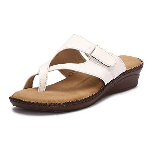 SELBRO Doctor Plus Orthopedic Slippers for Women with Extra-Soft Padding(White,UK 9=Euro 42)