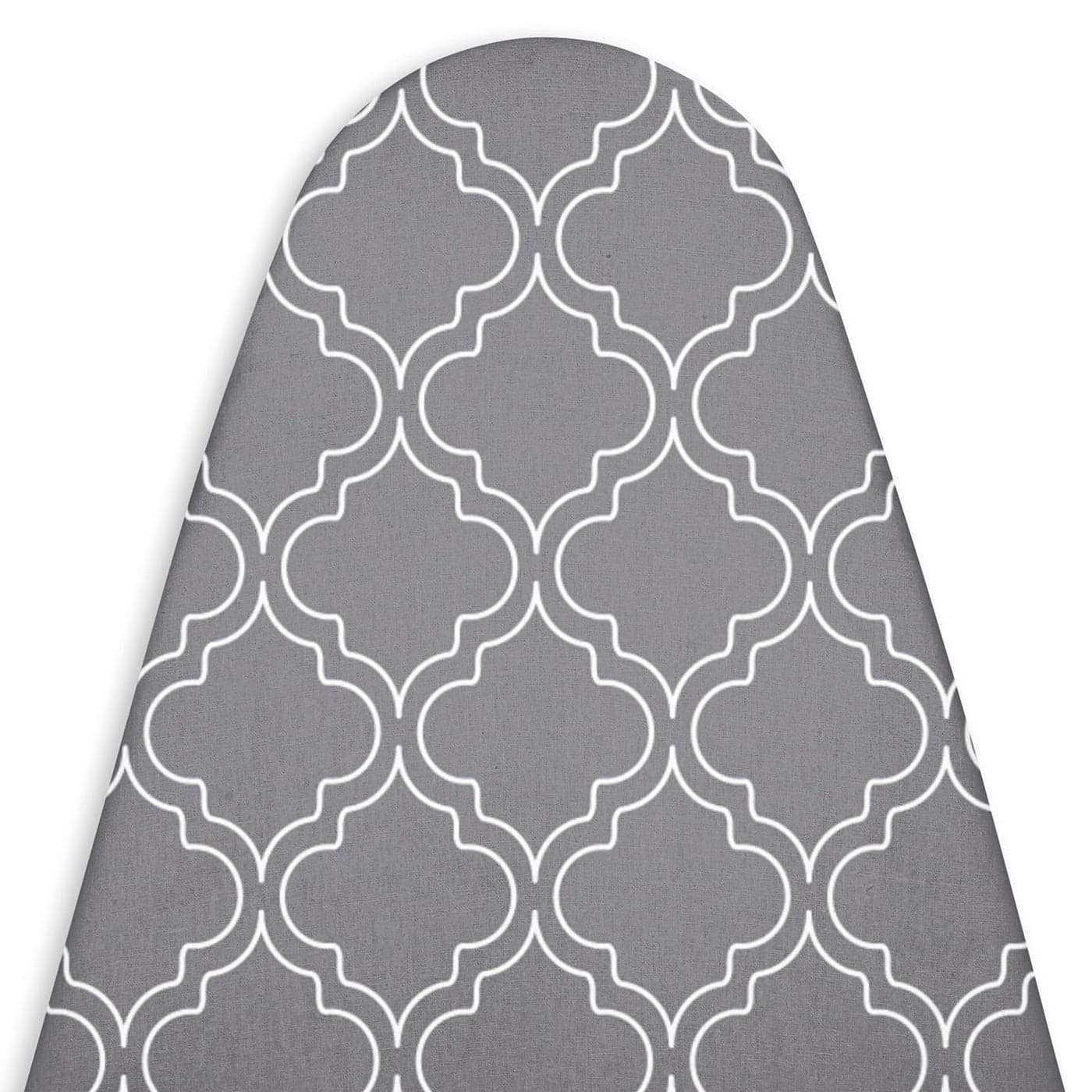 Encasa XO Ironing Board Cover and Pad 49x18 Thick 3mm Felt Padding Drawstring Tightening Lock Easy Fit Scorch Stain Resistant Fits Variable 4 Wide Ironing Board Grey Tiles