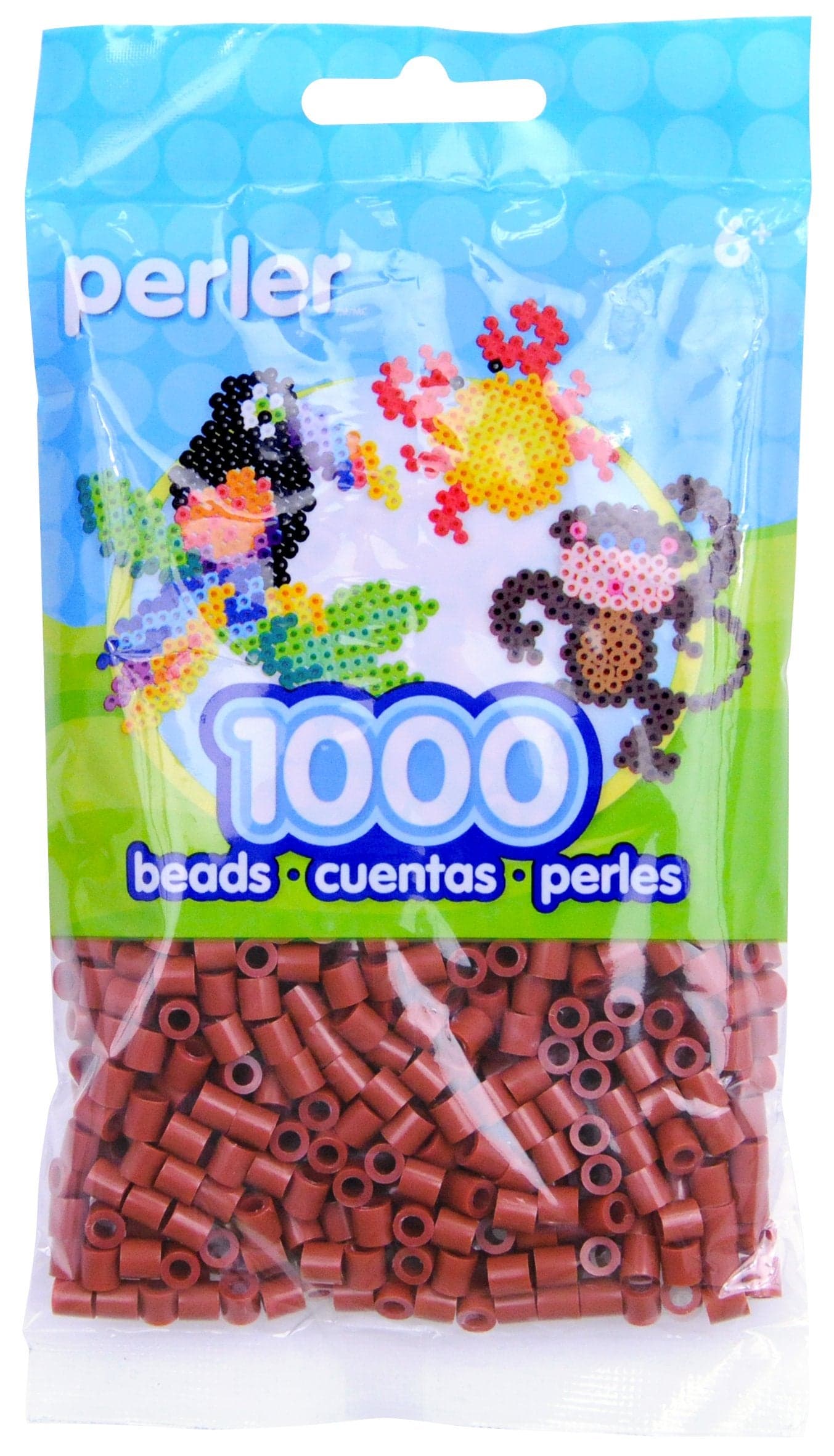 Perler Beads Fuse Beads for Crafts 1000pcs Rust Red