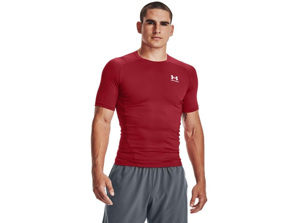 Under Armour Men's Armour HeatGear Compression Short-Sleeve T-Shirt, Flawless (834)/White, X-Large
