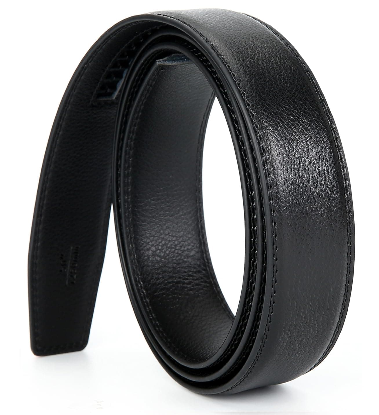 Nelbons Men's Leather Ratchet Belt Strap Only 35mm 1 3/8",Fit 40mm buckle,Leather Belt replacement Belt without Buckle