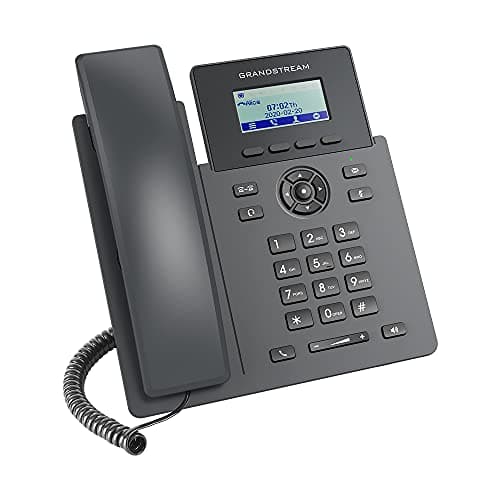 Grandstream GRP2601P IP Phone 2 Lines 2 SIP Accounts 24Inch LCD Display DualPort Gigabit Ethernet with Integrated PoE Power Adapter Not Included
