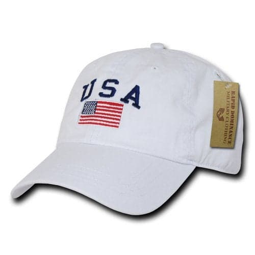 Rapiddominance Mens Polo Baseball-caps, White