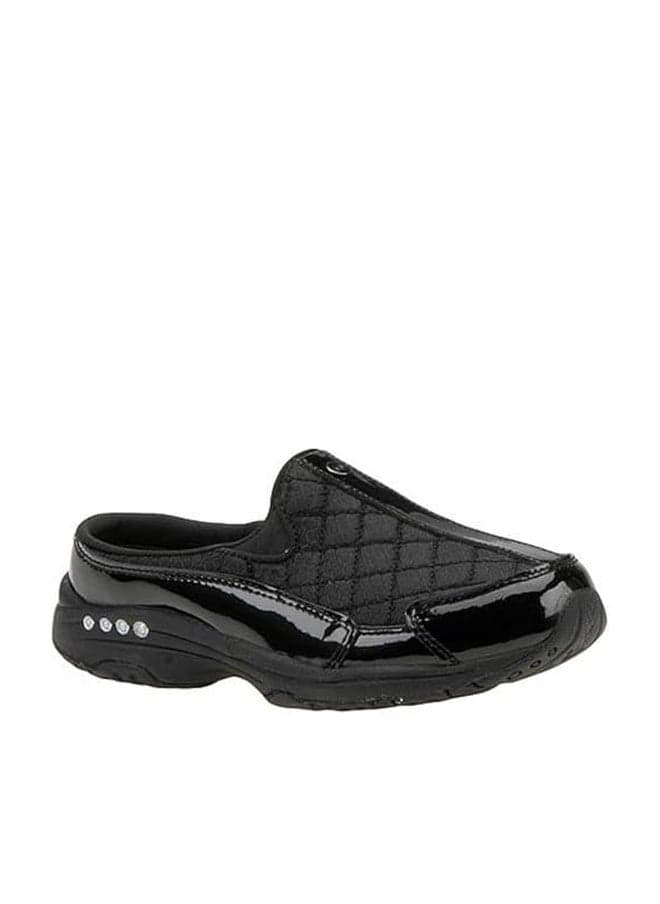 Easy Spirit womens Traveltime12 Mule, Black/Silver Patent, 11 US