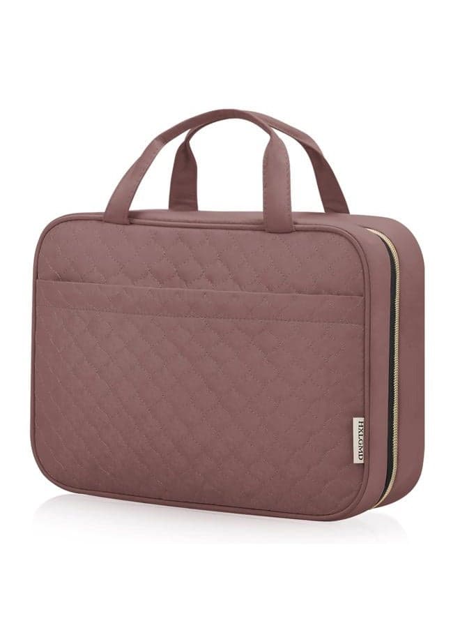Travel Toiletry Bag for Women, Portable Makeup Cosmetic Bag with Hanging Hook, Travel Essentials 3 in 1 Packing Organizer Travel Bag for Accessories, Shampoo, Full-size Container, Toiletries