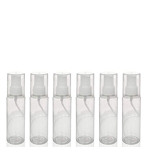 Devinez Multipurpose Empty Transparent PET Bottle with Lotion Pump & Cap, 100 ml - (Pack of 6), for Beauty, Essential Oils, Blends, Skin Care, Travel, Toners, Cleaning, Sanitizers, Cosmetic & DIY