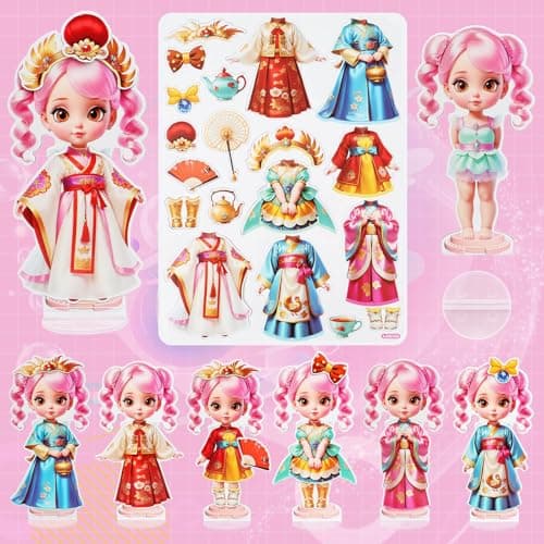 PainZieteg Magnetic Dress Up DollsPaper Dolls for Girls Ages 410DIY Princess Magnetic DressUp Doll Pretend Play Set Great for Girl Birthday Liz