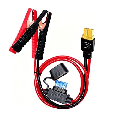 YETOR 10AWG Alligator ClipsXT60 Quick Release Adapter to Alligator Clips with 2FTBattery Alligator Clips Clamp to XT60 Extension Cord for Cars Motorcycles
