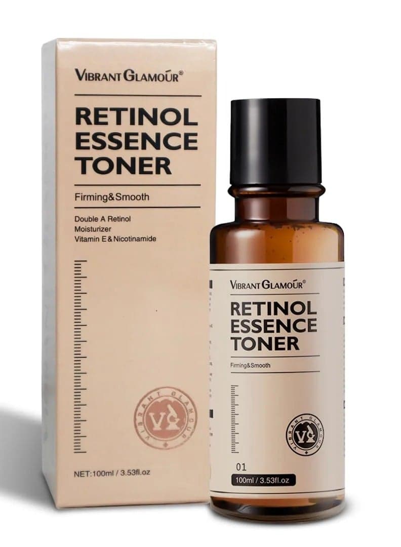 Retinol Essence Toner 100ml Hydrating Brightening Anti Aging Pore Minimizing Face Toner for Fine Lines and Uneven Skin Tone