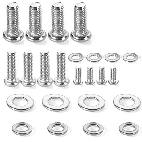 HanTof Universal VESA TV Mount Hardware Kit - 24pcs M4, M6, M8 Stainless Steel Screws and Washers for TV and Monitor Mounts