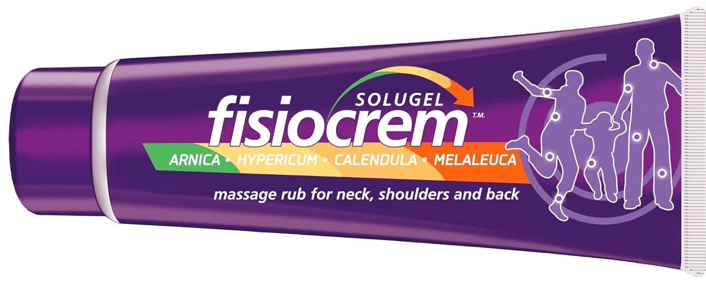 Fisiocrem Solugel Massage rub for Neck Shoulders and Back with Arnica 60 ml