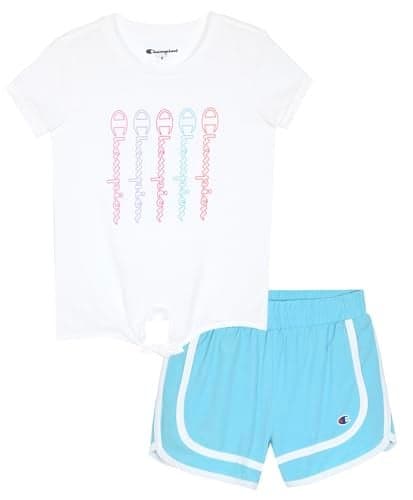 Champion Girls Shorts Sets 2 Piece Short Set for Girls Active Clothing