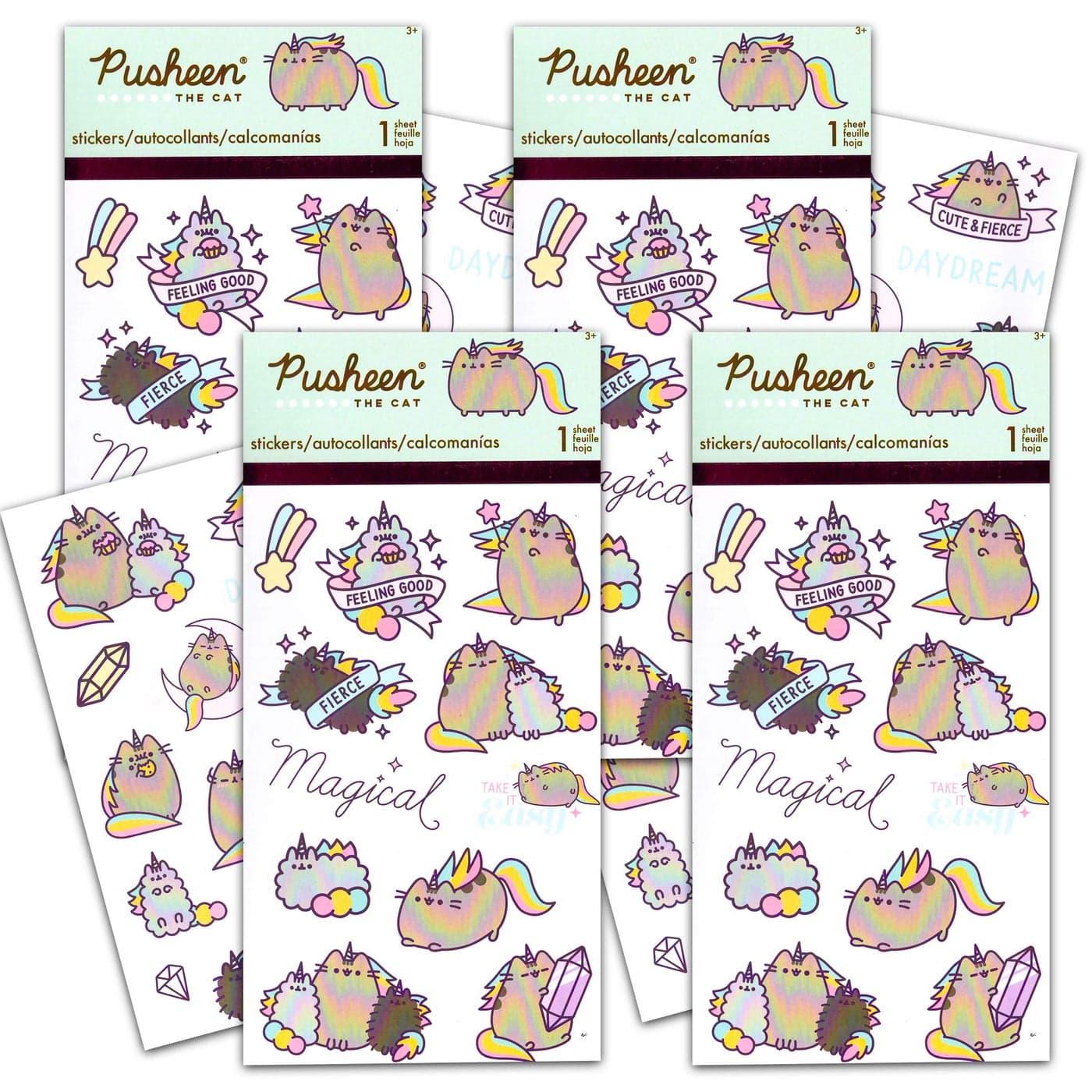 Pusheen Cat Sticker Bundle Pack Pusheen Favors 120 Pusheen Sticker Stickers for Walls Cars Laptops Water Bottles Pusheen the Cat Party Supplies Office Supplies School Supplies