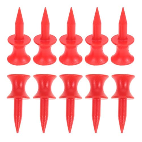 MUXSAM Golf Tees Unbreakable Step Down Plastic Castle Tees, 100-Pack Colored Bulk, Tee Size-1 1/4"/31mm, Long Short Color Pack for Practice Men Women Kids