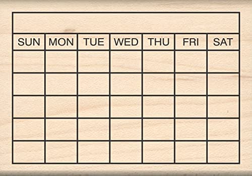 Stamps by Impression Journal, Habit Tracker, Calendar Rubber Stamp 1.5" x 2.25" 5 Row ST 0999
