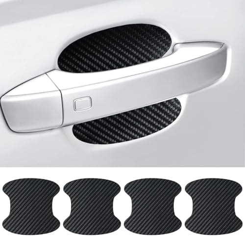 Buylogy® (Small) 4PCS Car Door Handle Scratch Protectors, Carbon Fiber Paint Scratch Protector Sticker Auto Door Paint Guard Car Door Cup Scratch Protection Films