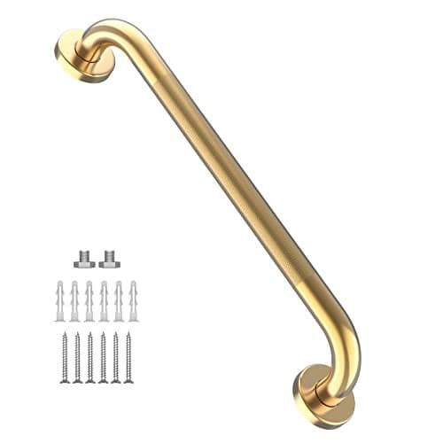 24 Inch Anti Slip Shower Grab Gold Munzong Bathroom Grab Bar Knurled Bathroom Balance BarSafety Hand Rail Support Handicap Elderly Injury Senior Assist Bath Handle