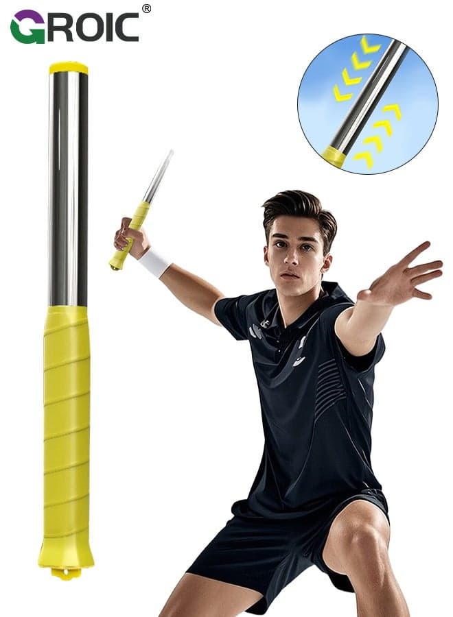 Badminton Racket Power Trainer with Magnetic Sound Feedback, Portable Whipping Force Practice Tool for Beginners & Enthusiasts, Anti-Slip Handle