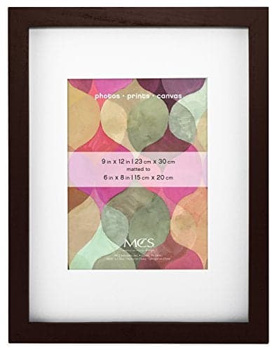 MCS Art Frame with Mat Opening, Walnut, 9 x 12 in