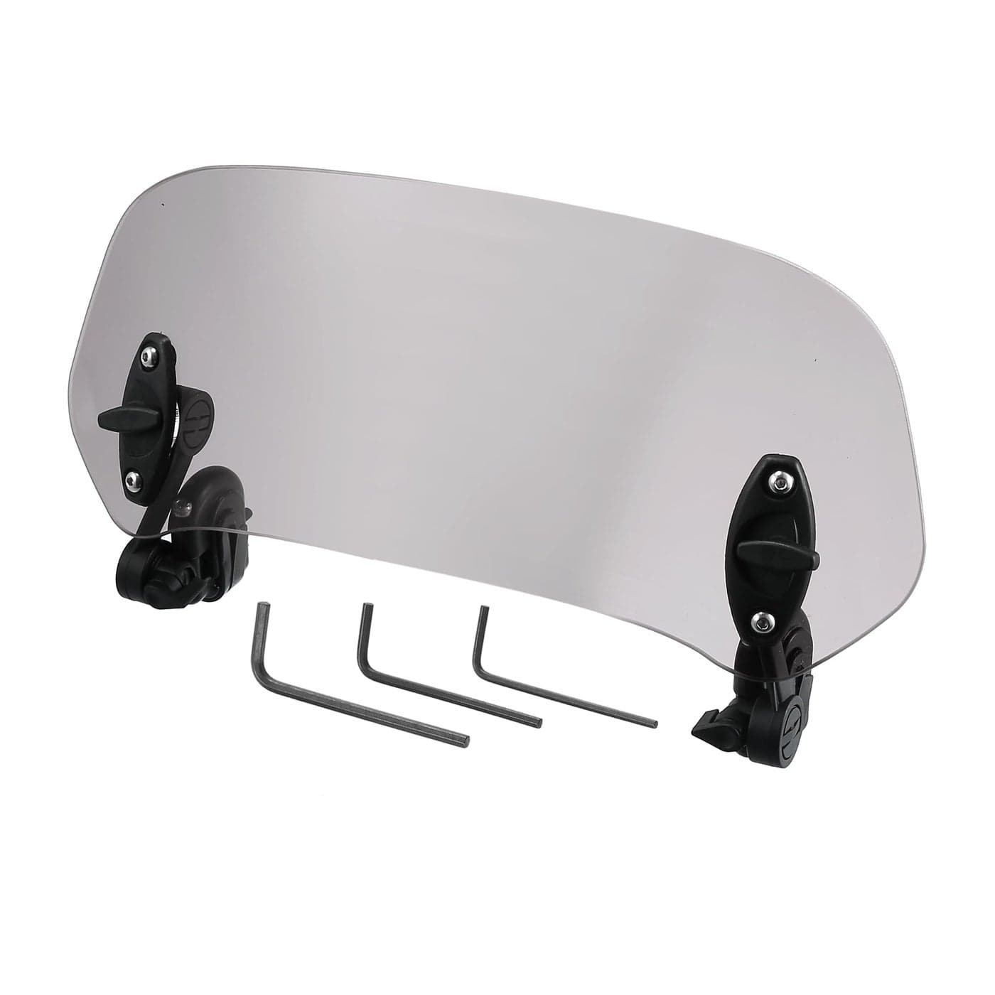 Motoforti 285cm Windshield Adjustable Clip Wind Deflector Grey Lens Universal Fit for Most Motorcycles Scooters