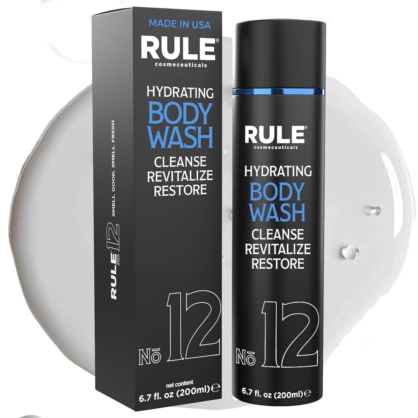 No12 Body Wash Shower Gel for Men with Shea Butter Aloe Vera Chamomile and Coconut Oil for Skin Cleanse Hydration Revitalize Restore Perfect for Daily Use 200 mL