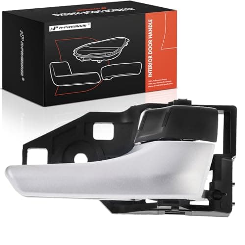 APremium Front or Rear Passenger Side Interior Door Handle Compatible with Toyota Camry RAV4 Prius Tacoma Highlander Sienna Avalon Venza Prius Plugin Scion tC Silver Lever and Black Knob