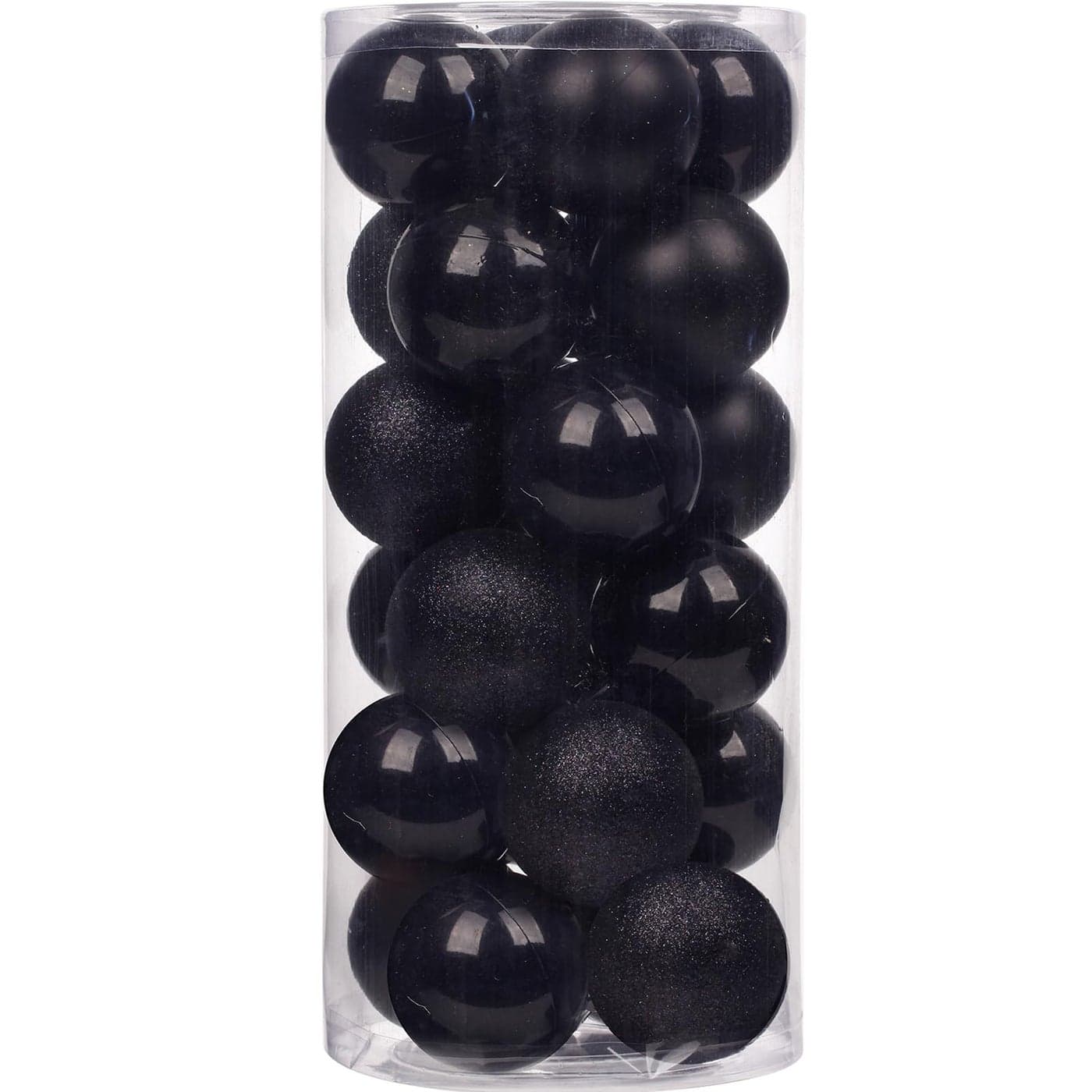 Emopeak Christmas Balls Ornaments 24Pcs Shatterproof Xmas Balls Baubles Decor or Christmas Tree Christmas Balls Hanging Holiday Wedding Party Decoration Black 1574CM